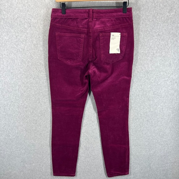 Anthropologie Pilcro High-Rise Skinny Corduroy Pants Womens 28 Purple NWT - Picture 4 of 11